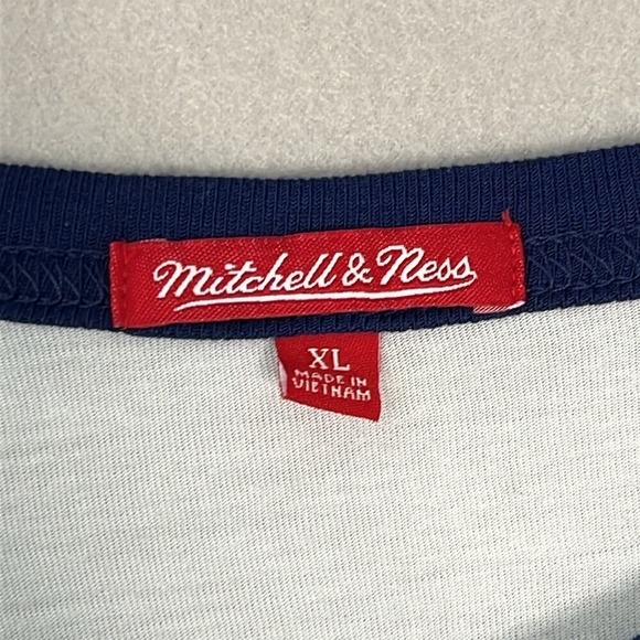 Mitchell & Ness Womens Sporting KC 3/4 Sleeve Tshirt‎ Size XL White Blue Soccer - Picture 3 of 9